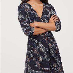 Dark Blue Paisley Patterned Dress
